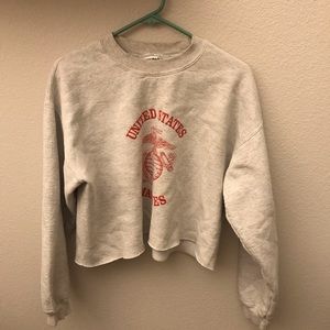 Vintage Cropped United States Marines Crewneck